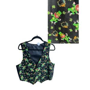 III Main Women's LARGE Leprechauns Pot of Gold Vest St Patrick's Day Shamrocks